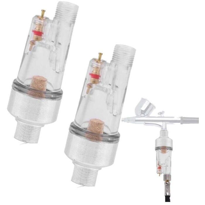 2pcs Mini filtre à air et séparateur d’eau 951 mm (1/8) pour aérographes