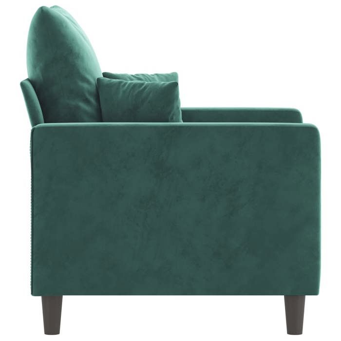 Promotion janvier Fauteuil 1 place - mango - Petit Canapé - Vert foncé 60 cm - Velours SS1806