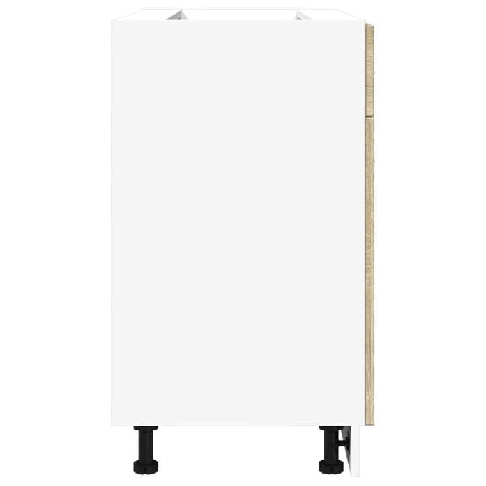 Moderne Placard à tiroirs inférieure Lyon SWEETY Armoire base de cuisine Chêne Sonoma 80x46x815 cm bois dingénierie BB1303