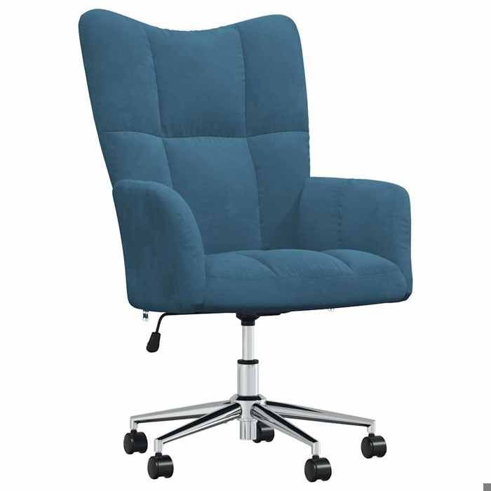 NEUF 2026 CHIC Chaise de relaxation SWEETY Max. charge 110 kg Bleu Velours 61.5x69x(94.5-102) cm FF5140