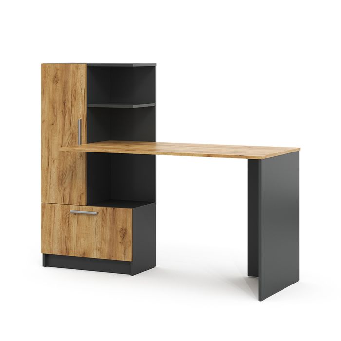 Bureau Tomy 150x59cm Anthracite/Chêne de force doré Vicco 54579 Bureau Tomy 150x59cm Anthracite/Chêne de force doré Vicco 54579
