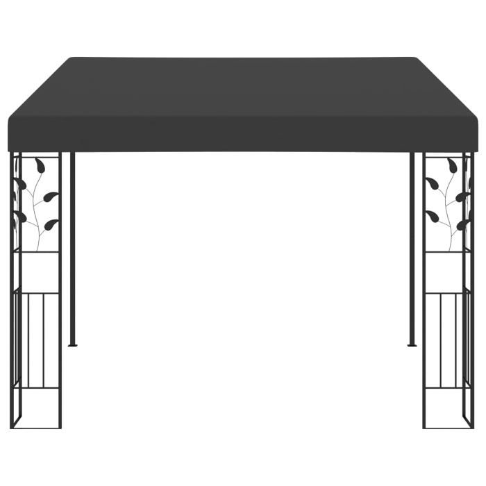 Anthracite Pergola/Pavillon pour Fête - BKM - Belvédère à montage mural 3x3x2 - 5 m Anthracite_0229084