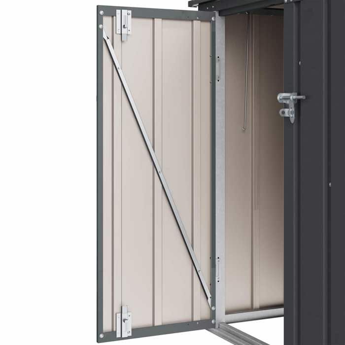 Boîte de Rangement de Jardin Moderne - NGM - abri de rangement/Armoire haut - Noir 101 5x107x100cm Acier B440473811