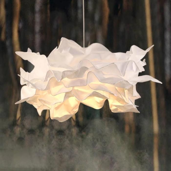 Creative DIY Papier Nuage Pendentif Lumière- Simple Art Papier Fleur Plafonnier Lustre Décoratif Nuage Plafonnier