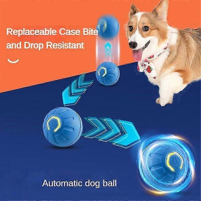 Balle jouet intelligente pour chien jouet électronique interactif pour animaux de compagnie balle mobile USB à rebond automatiqu
