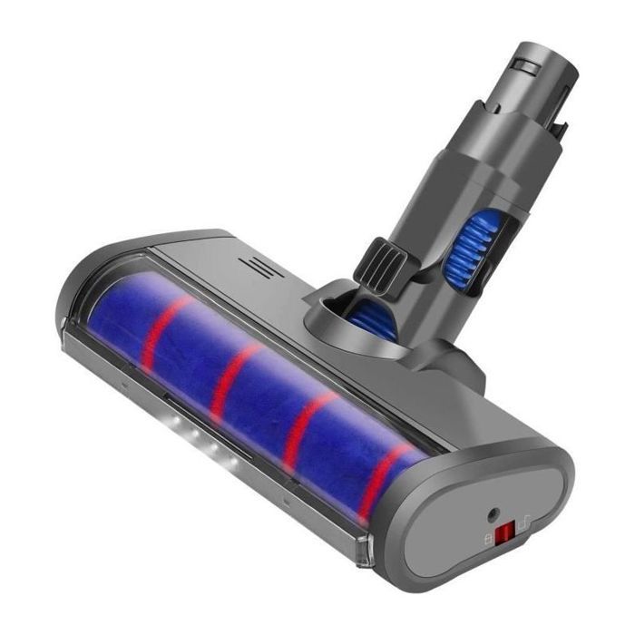 Tête brosse aspirateur - Compatible Dyson V6 DC58 DC59 DC62 Rotation flexible 180 degrés - Nettoyage sols - 255 x 65 mm