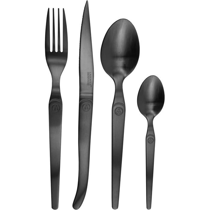Ménagére 16 Pièces-Laguiole Intuition (Noir Mat)