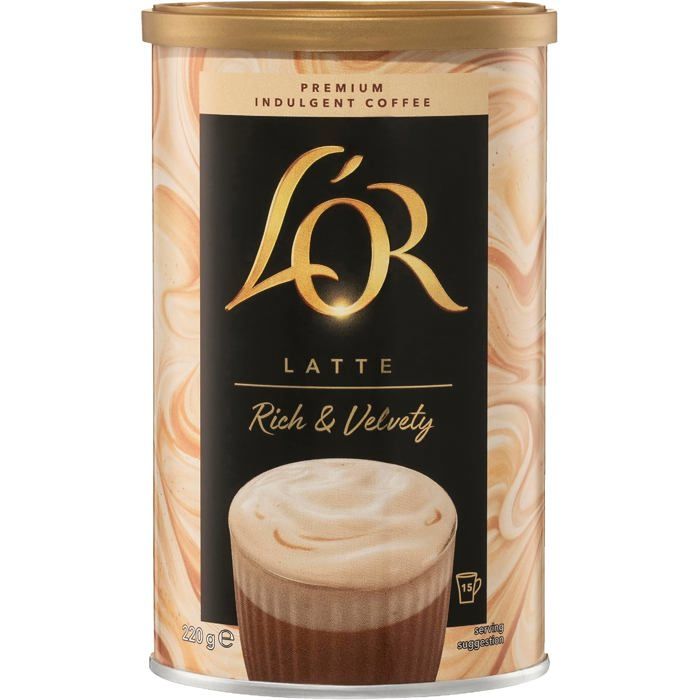 Latte café soluble 220 g Boisson café lactée onctueuse préparation rapide sans machine Latte café soluble 220 g Boisson café lactée onctueuse préparation rapide sans machine
