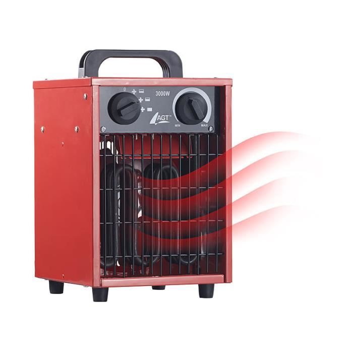DAHTEC Radiateur électrique 3000W - Céramique - Chauffage Soufflant - Mini Chauffage d'appoint - Chauffe Rapide & Économie d'Énergie - Conception compacte pour bureau - Jaune