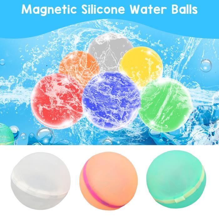 Lot De 60 Boules D'Eau Réutilisables - Éponges Multicolores - Jeux Plage Piscine - Sac Filet Inclus