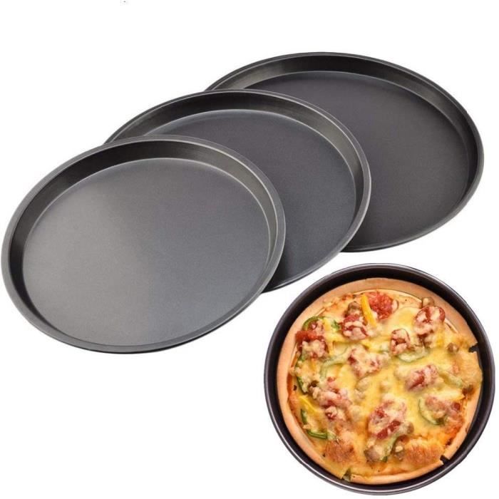 Plaque Pizza Four Moule à Pizza Rond 36 Cm - Home Stone Anthracite Pierre Pizza