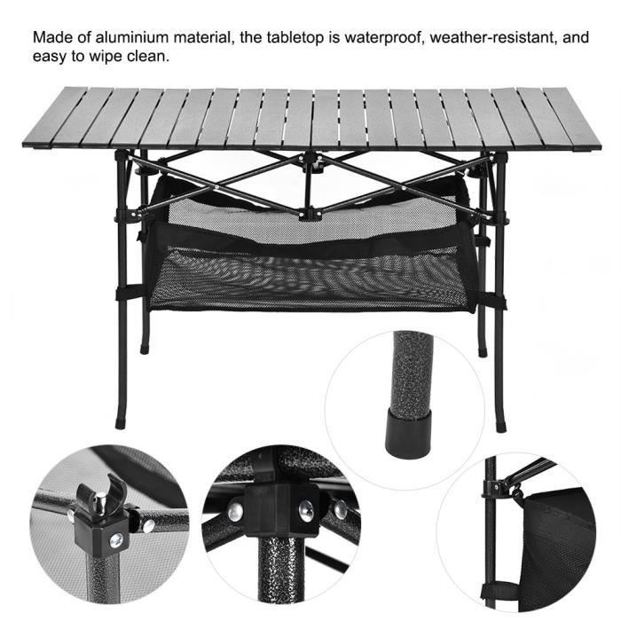 Table de camping pliante le plateau est imperméableXIU  Cdiscount Sport