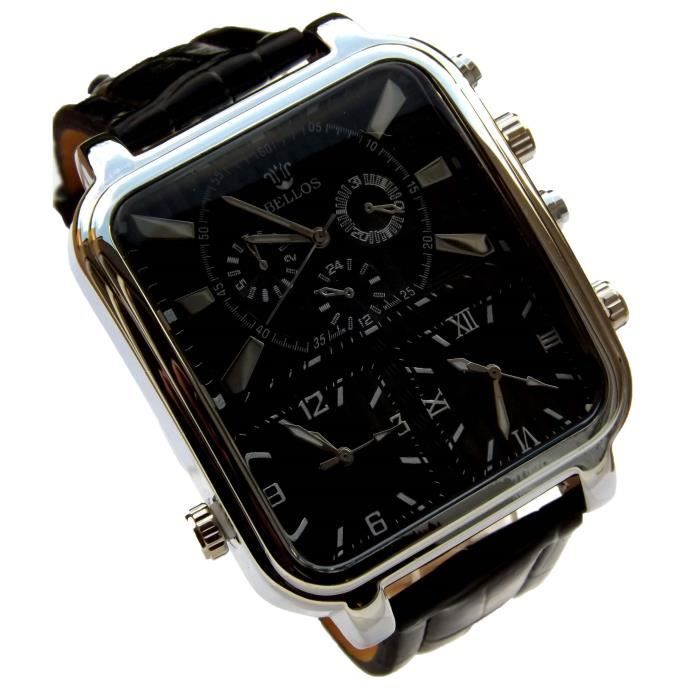 Montre Digitale Sport Homme - Cadran LED Grand écran - Étanche 50 M - Chronomètre, Alarme, Lumière - Style Militaire Décontracté