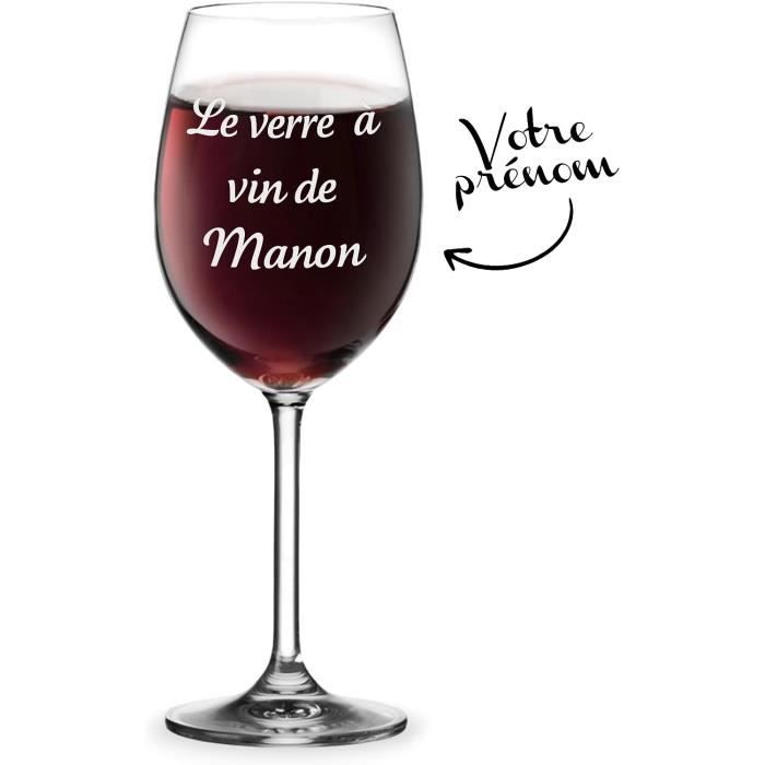Verre à vin gravé avec votre texte