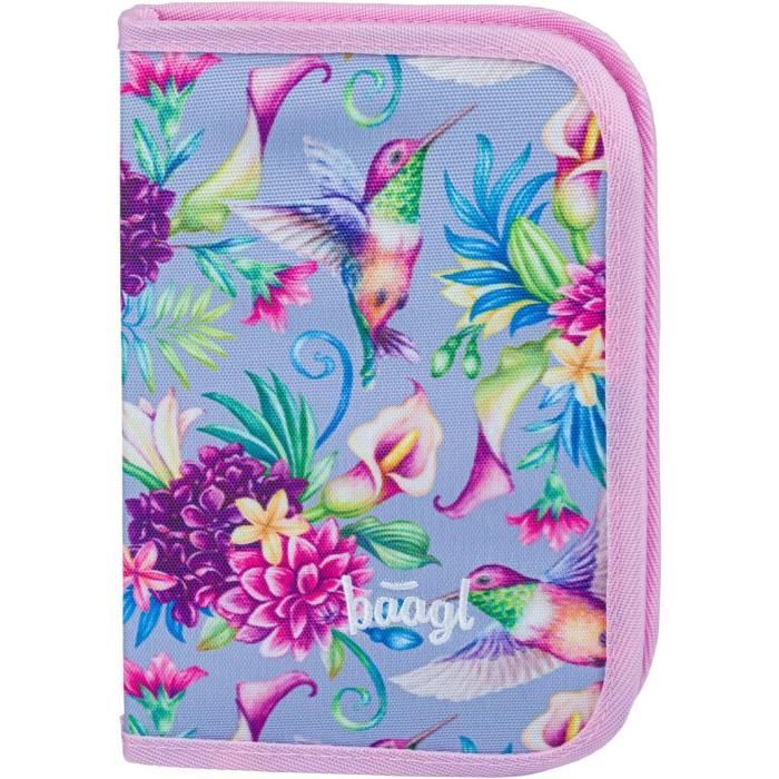 Trousse Scolaire Tête De Mort - Grande Capacité étanche En Velours Pour Stylos, Crayons - 22x5x13,5 Cm - 5