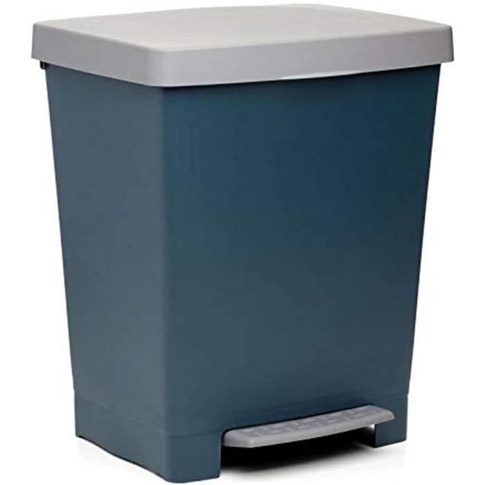 Poubelle à Pédale, 25 L, Avec Couvercle, Sans BPA, Design Fin