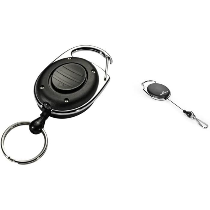 Porte Clef Rose Porte-Badge Enrouleur Rose Avec Mousqueton, Clip De Ceintur Een Métal Et Boucle En Vinyle Mousqueton Porte Clef