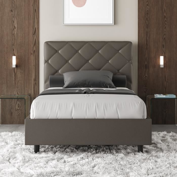 Lit coffre - MADE IN ITALY - Priya - 120x200 - Rangement intégré - Style moderne Lit coffre - MADE IN ITALY - Priya - 120x200 - Rangement intégré - Style moderne