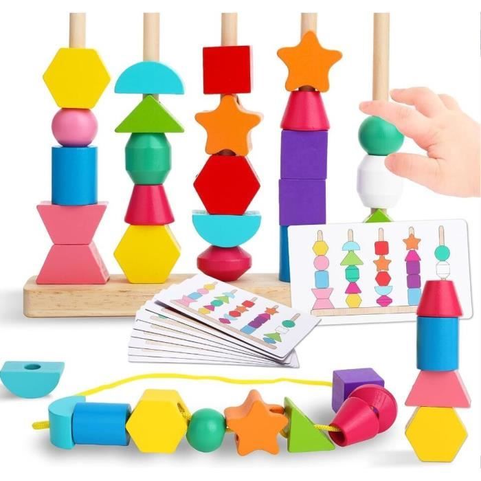 Montessori Jouet à Partir de 2, 3, 4, 5 Ans,Jouet en Bois Puzzle Jouets d'activité,Jeu de Tri,GarçOn et Fille,Jeux éDucatif, Cadeau