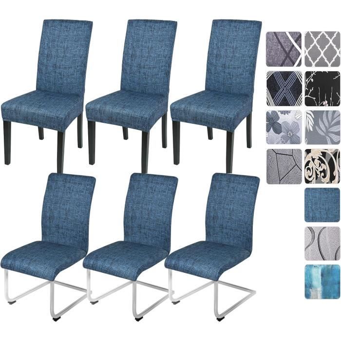 Lot De 2 Ou 4 Housses De Chaise Extensibles Avec Accoudoirs - Universelles Lavables