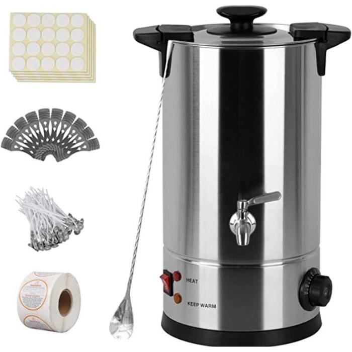 FUNSUEI Lot De 2 Pots Fonte Cire Bougies 3L – Casserole Fusion Aluminium Anti-adhésive, Poignée Antidérapante – Idéal Fabrication Bougies & Savons Maison