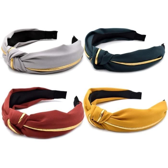 Viccess 24 Bandeaux Cheveux Femme Vintage Fleur Imprimé - Élastiques Cross Noués Pour Sport Et Quotidien