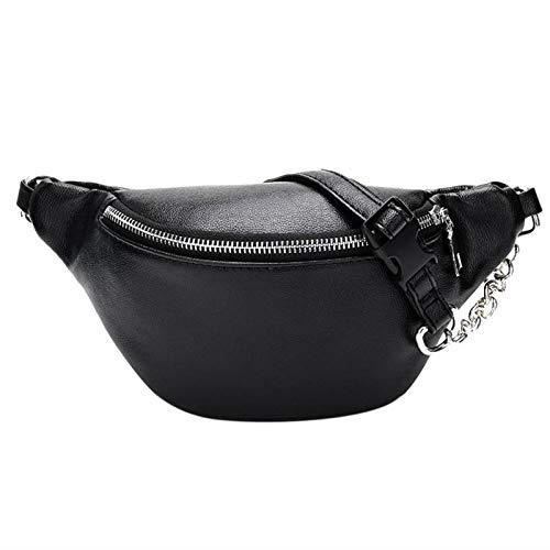 Fanny Banane Femme paule poitrine Ceinture ventrale pour femme Sacs main sac main de hanche Fanny Lot Noir