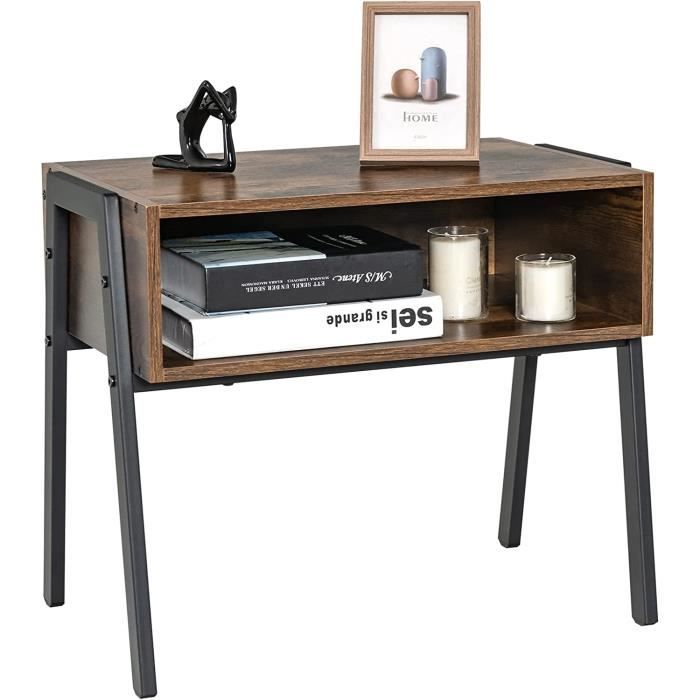 2 Tables De Nuit VASAGLE Avec Tiroir | Blanc Classique | 28x39x41cm | Solide Et Facile à Monter | Pour Chambre