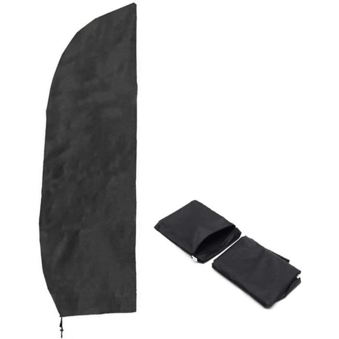 Housse De Protection Pour Parasol De Jardin - Étanche, Anti-UV Et Résistante - Avec Sac De Rangement - Noir