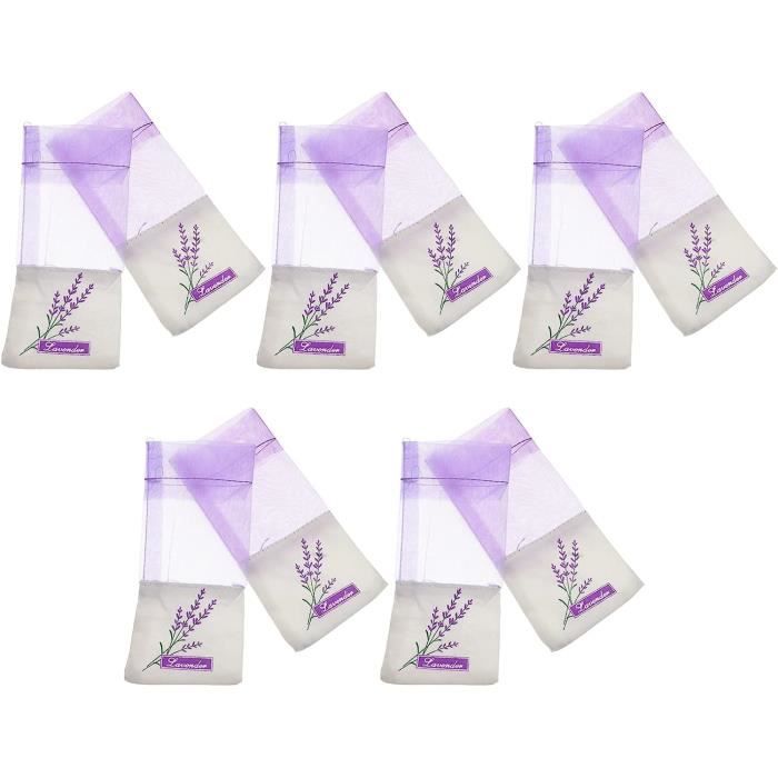 Lot de 20 sachets de lavande vide en coton 15 x 7,2 x 0,2 cm Parfum