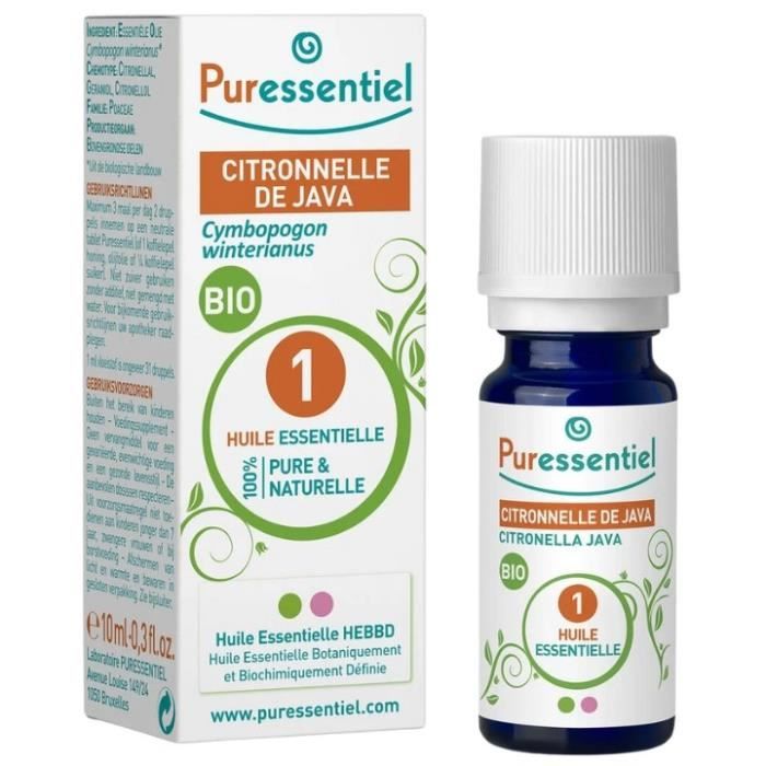 Huile Essentielle Citronnelle De Java 50 Ml - 100% Pure Et Naturelle - Origine France