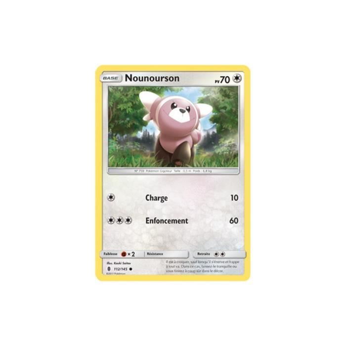 Carte Pokemon Nounourson 70 Pv Soleil Et Lune Gardiens Ascendants 112 145 Fr Cdiscount Jeux Jouets Carte Pokemon Nounourson 70 Pv Soleil Et Lune Gardiens Ascendants 112 145 Fr Cdiscount Jeux Jouets