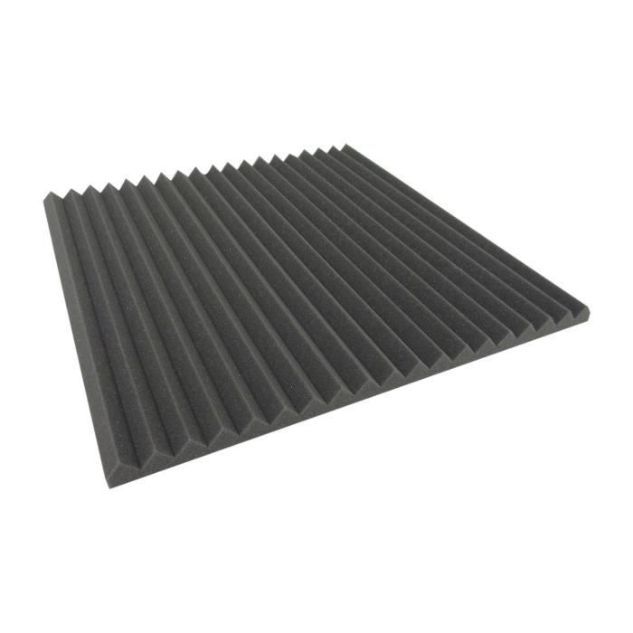 Panneau Mousse Acoustique Dibapur - 50x50x3cm - Isolation Phonique Pour Bureau, Studio, Cave - Qualité Oeko-Tex