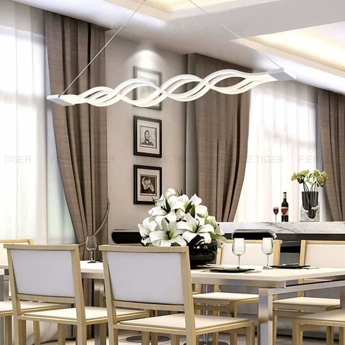 LED Salle A Manger Suspension Luminaire, LED Lustre Dimmable Table À Manger Salon Avec