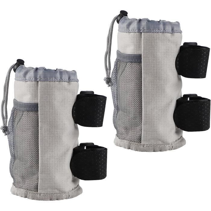 FIGFYOU Porte-gourde Vélo En Tissu Oxford, Isolant, étanche, Avec Poche Téléphone, S’installe Sur Guidon, Poussette, Trottinette