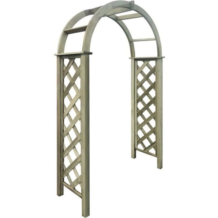 JAR-1583Mode Arches de jardin avec treillis pour Plantes Grimpantes et Rosiers Décor - Arceau de jardin Pergola à appentis - Bois de