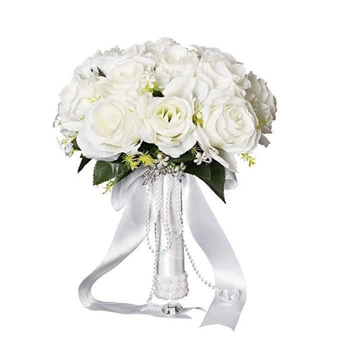 Bouquet De Roses Artificielles, 10 Têtes/Bouquet De Fleurs Pour Mariée, Accessoires D'arrangement Floral De Mariage, Décoration De Salle De Maison, Accessoires Photo