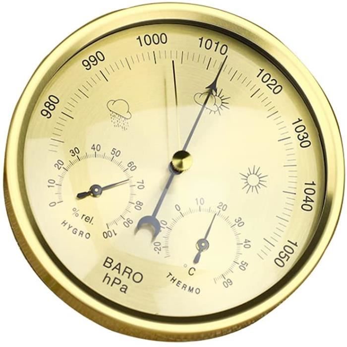 Baromètre anéroïde 3 en 1 de précisionbaromètre de Station météorologique Domestiquethermomètre hygromètre pour intérieur et 332