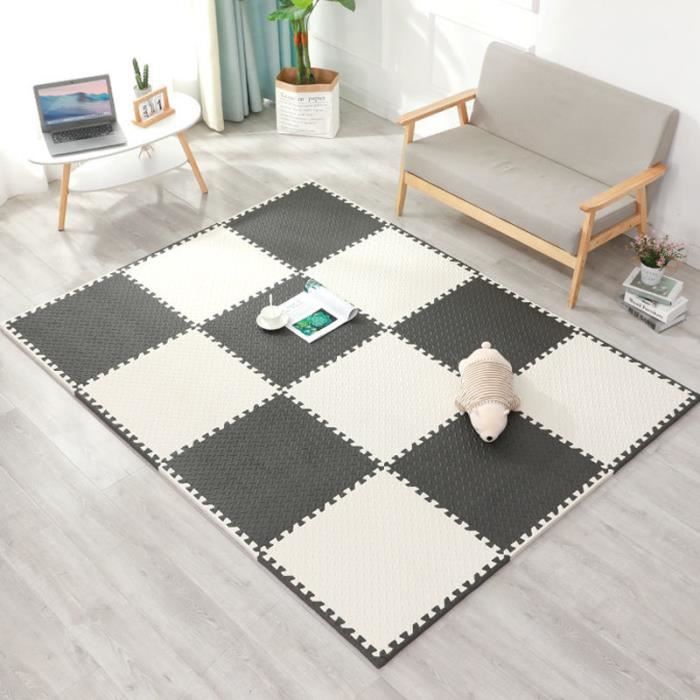 Tapis Rampant Bébé 200x180 Cm Double Face - Mousse EVA, Lettres Et Animaux, Imperméable Et Portable