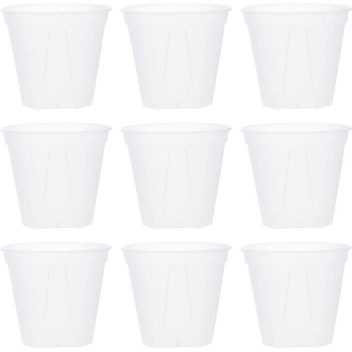 Lot De 10 Pots Transparents Pour Orchidées - Avec Soucoupes Et Trous De Drainage, 11,5 Cm - Parfait Pour Plantes D'intérieur Et Balcon - 8