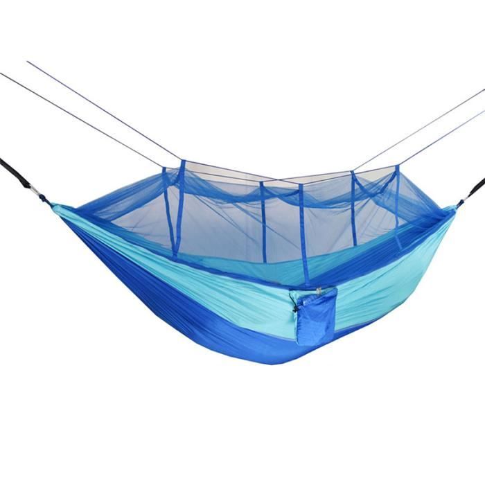 Hamac de Camping avec Moustiquaire Ultra Léger et Respirant en Nylon 201T Robuste - Jardin