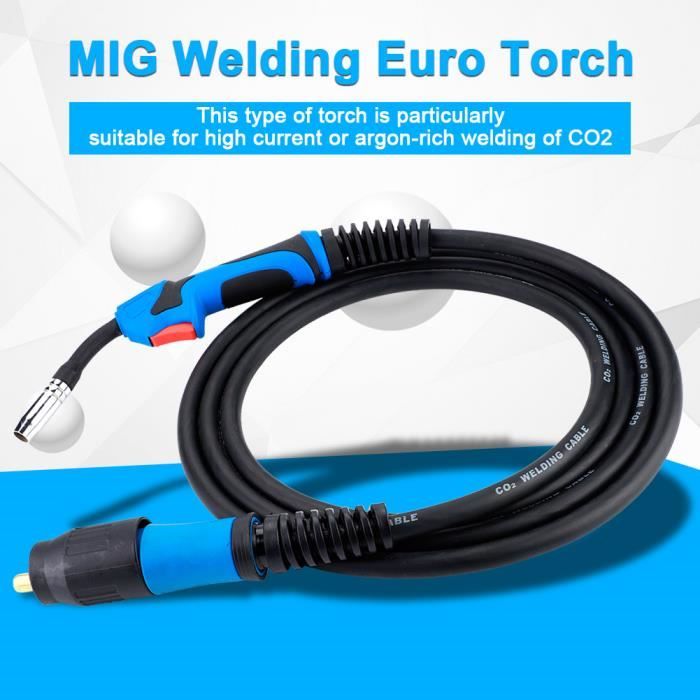 Torche De Soudage MIG/MAG MB15 – Connecteur Euro Standard, 9,8 Pieds (2,7 M), Refroidie à Air - 2