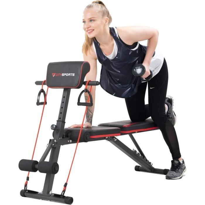 Banc De Musculation Physionics® Réglable – Station Multifonction Fitness – Neuf
