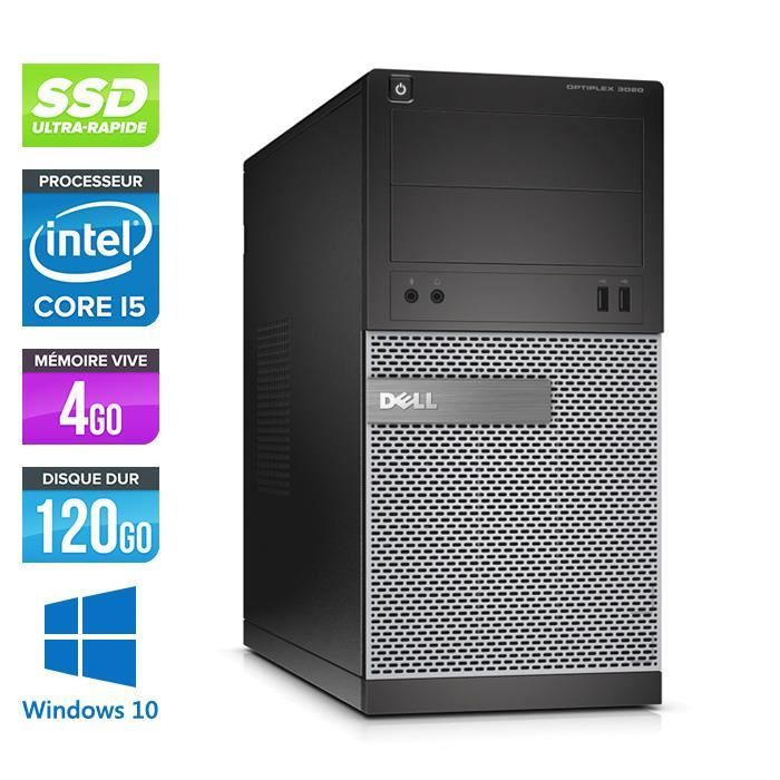 Pc de bureau Dell Optiplex 3020 Tour - i5 - 4Go- 120Go SSD -W10 Reconditionné - Dell reconditionné disponible sur Cdiscount Seconde Vie