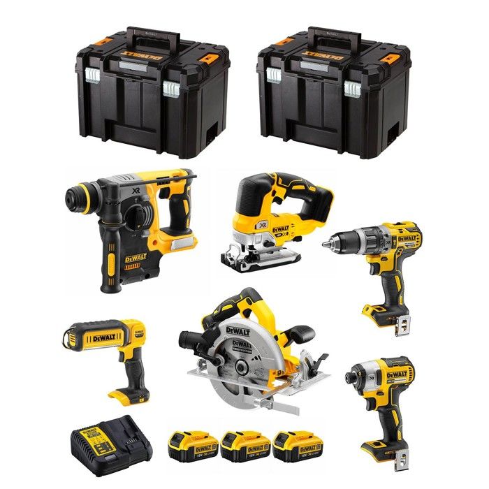 DeWALT Kit DCK699M3T PRO DCD796 + DCS570 + DCS334 + DCF887 + DCH273 + DCL050 + 3 x 4 0 Ah + DCB115 + 2 x TSTAK VI