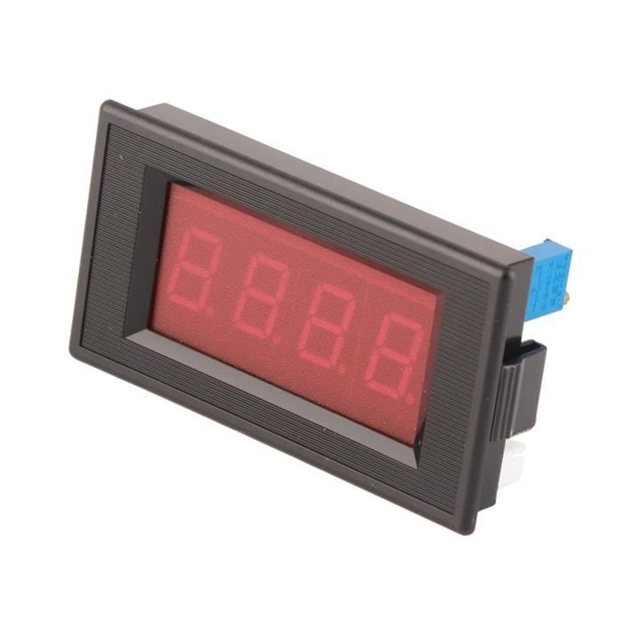 5 Voltmètres Numériques LED DC 5-120V - Mini Affichage 0,56", Pour Voiture, Moto, Bateau (Rouge) - 10