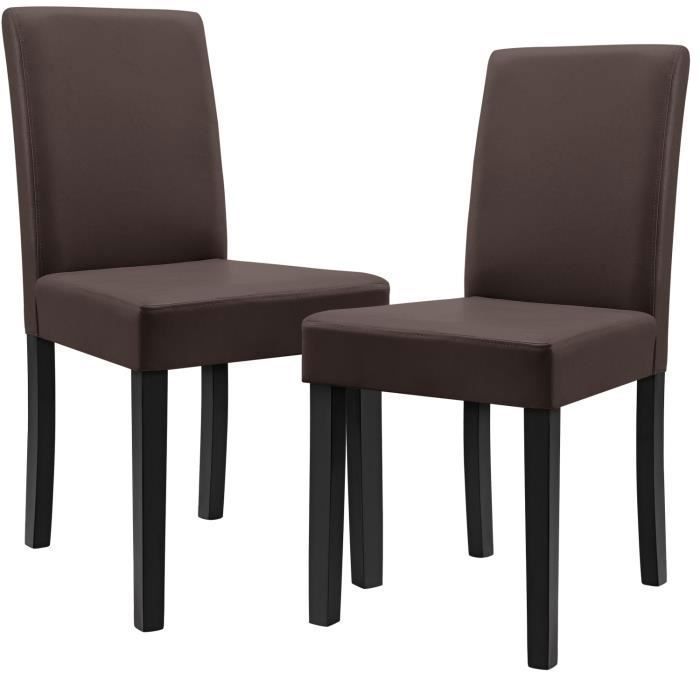 Lot de 2 chaises de salle à manger Hamburg marron EN.CASA Lot de 2 chaises de salle à manger Hamburg marron EN.CASA