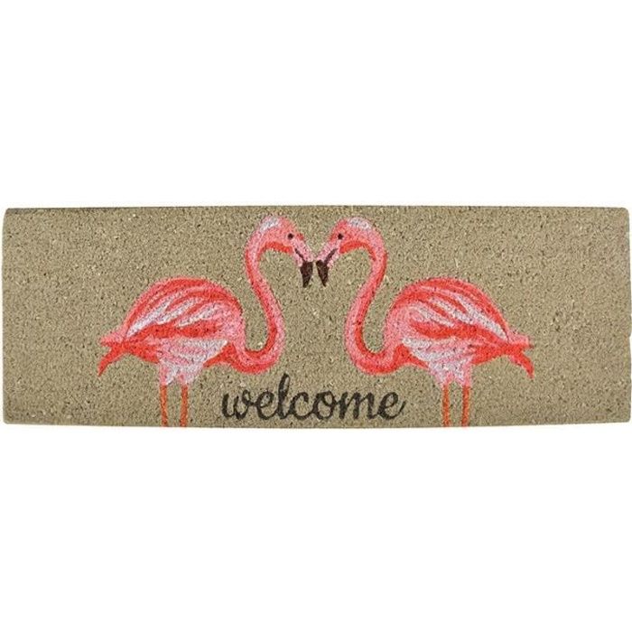 Paillasson Coco Flamand Rose 75 x 25 cm Naturel