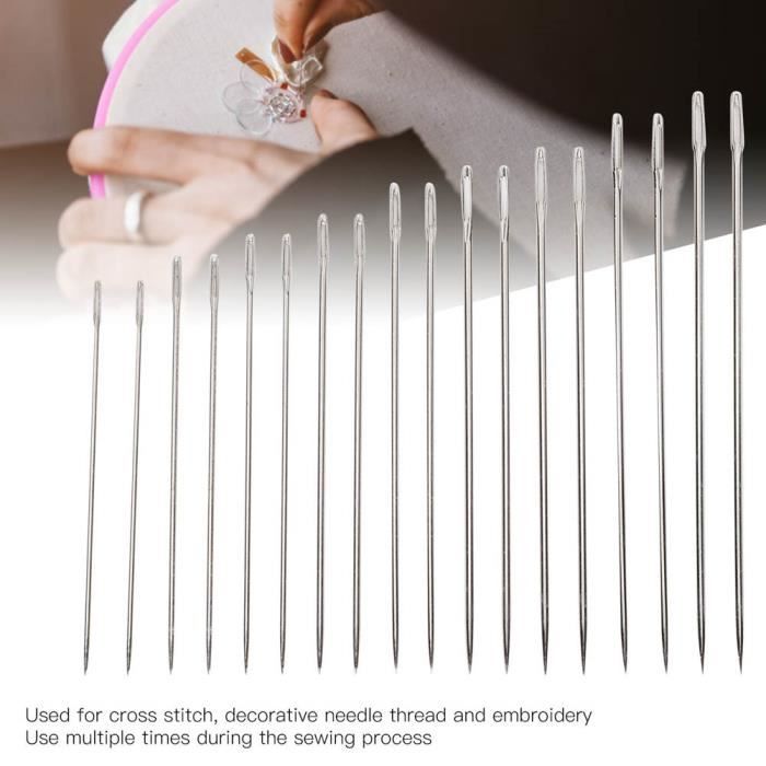 Lot De 55 Aiguilles à Coudre Et Broder En Acier Inoxydable - Tailles Assorties