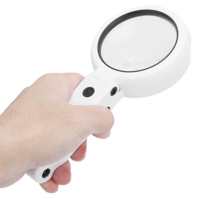 Fdit Loupes à main Loupes à fort grossissement clair pliant lumière LED — free download